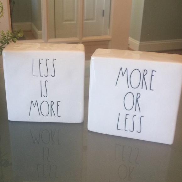 Rae Dunn “Less is More” & “More is Less” brand new - Picture 6 of 6